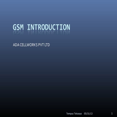 GSM Introduction