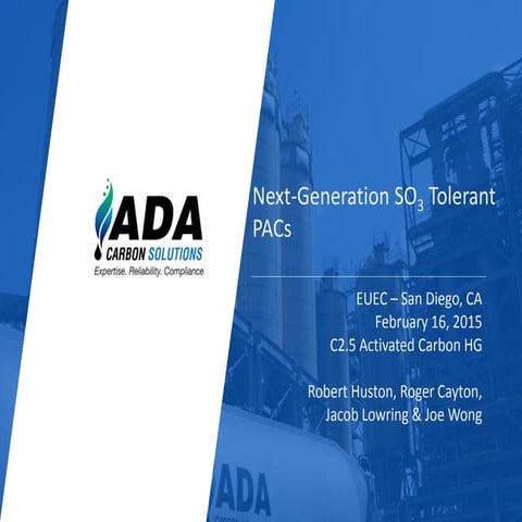 ADA Carbon Solutions SO3 Tolerance