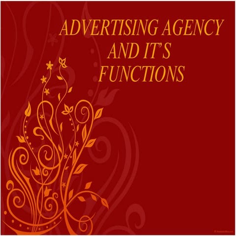 Ad Agency n Its Func.