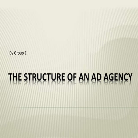 Structure of an Advertising Agency