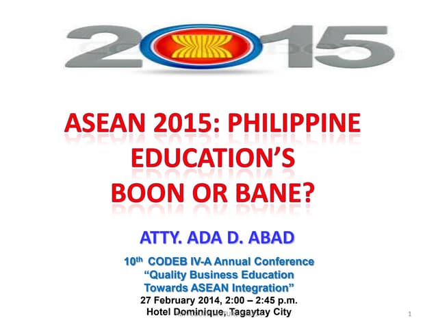 Atty. Ada Abad Keynote @CODEB IV-A Conference, Tagaytay City 
