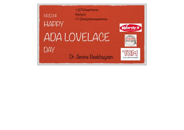 Ada lovelaceday141014techgirlsmovem...