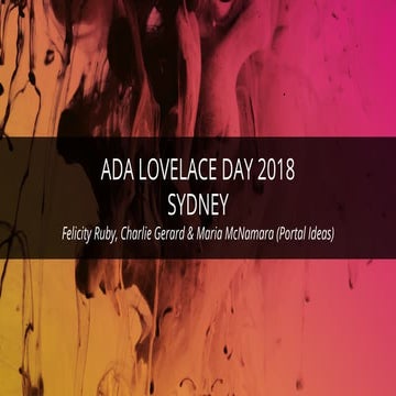 Ada Lovelace Celebration- By ThoughtWorks Sydney