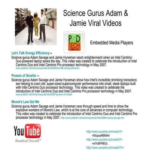 Adam & Jamie Videos on the 'Net