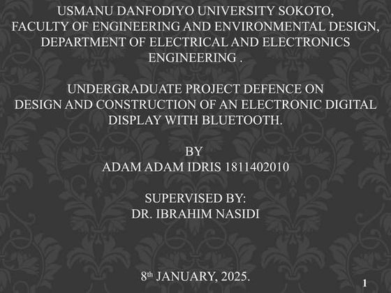 DESIGN AND CONSTRUCTION OF AN ELECTRONIC DIGITAL DISPLAY WITH BLUETOOTH.