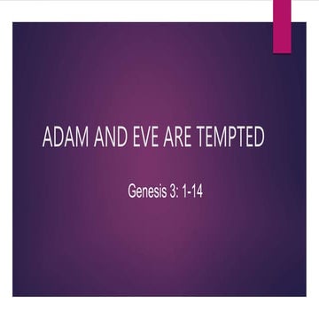 Adam and eve are tempted