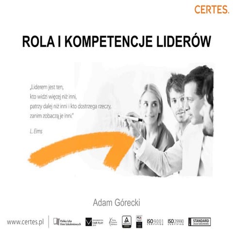 Adam Górecki - Rola i kompetencje liderów 