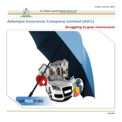 Adamjee Insurance Company Limited: Struggling to gear momentum | PDF