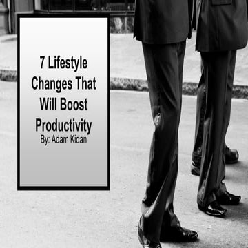7 Lifestyle Changes That Will Boost Productivity