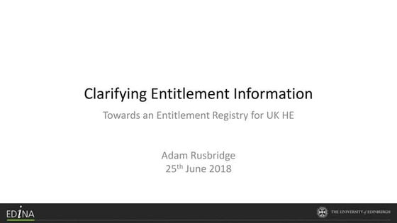 Adam Rusbridge (EDINA) - Clarifying e-journal subscription history