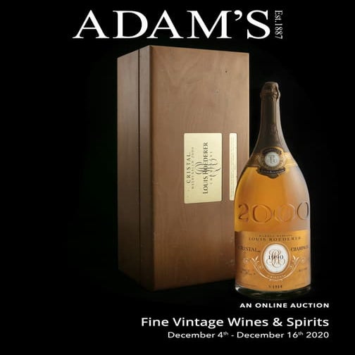 Adam's fine vintage wines, spirits dec 2020