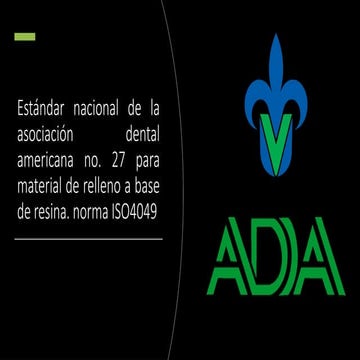 ADA numero 27 Asociación dental americana | PPTX