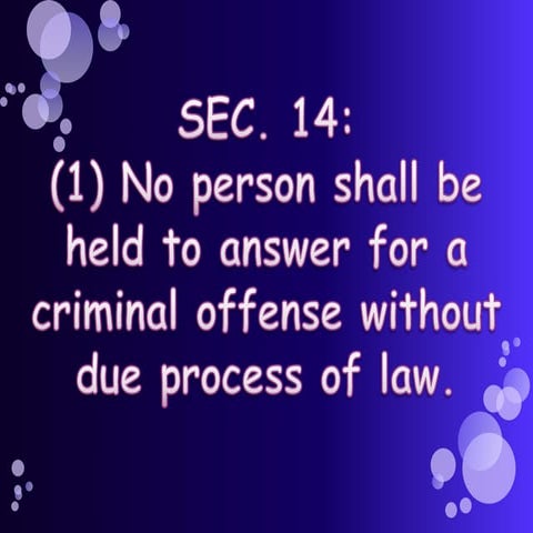 Article III Section 14 (partly)