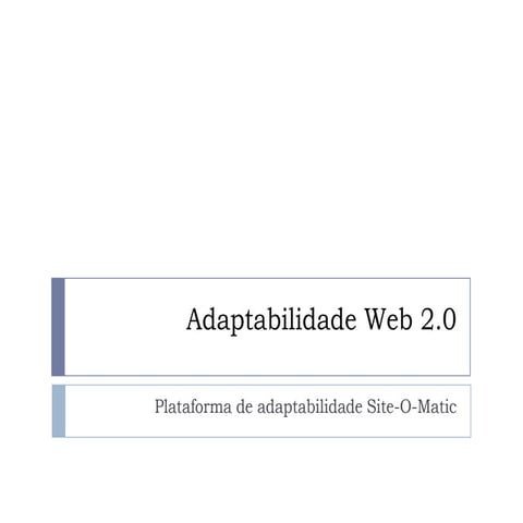 Adaptabilidade Web 2