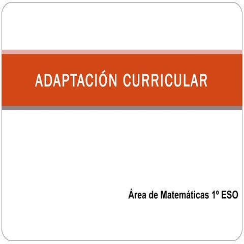 Adaptación curricular