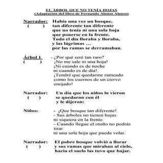 Adaptación  el árbol que no tenía h...