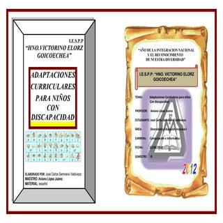 Adaptaciones curriculares para niño...