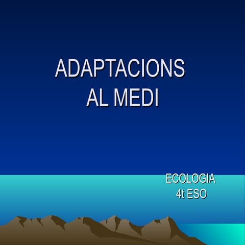 Adaptacions al medi 4t eso