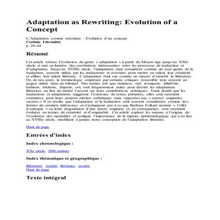 Adaptation as rewriting