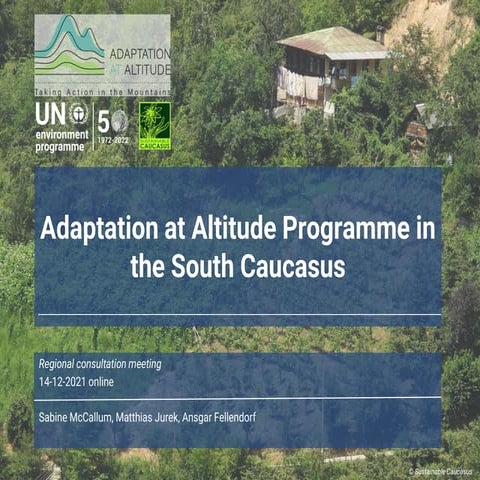 Adaptation at Altitude Programme in the South Caucasus (2021)