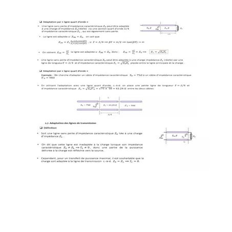 Adaptation des ligne des transmition