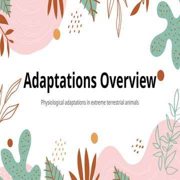 Physiological Adaptations Enabling Survival in Extreme Terrestrial ...
