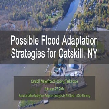 Possible flood adaptation strategies for Catskill, NY