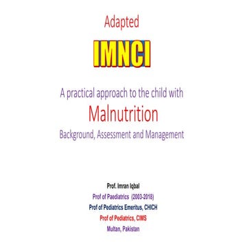 Adapted IMNCI malnutrition 2020