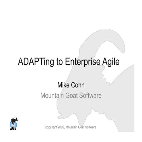 ADAPTing to Enterprise Agile