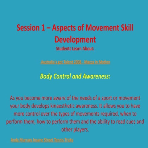 Adapting & applying for a skilled performance