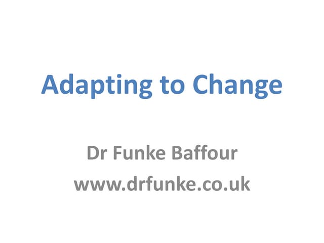  Adapting to change-Emotional Intelligence 