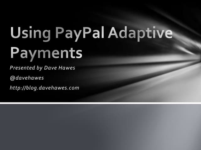 Adaptive payments-talk