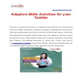 Adaptive-Skills Activities for your Toddler