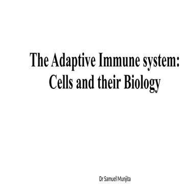 Adaptive immune system cells and their biology