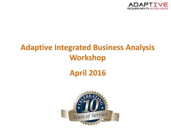 Adaptive integrated Business Analysis (CBAP + CPRE)  workshop v8.0
