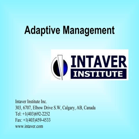 Adaptive Management