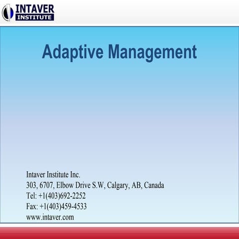 Adaptive Project Management