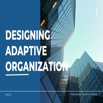 Designing Adaptive Organizations – THRGUL