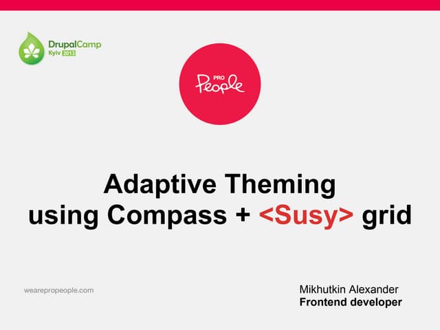 Adaptive theming using compass susy grid