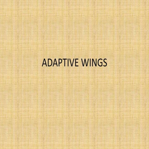 Adaptive wings