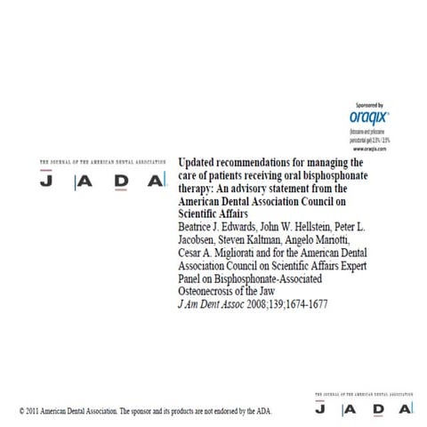ADA - Updated recommendations for managing the care of patients ...