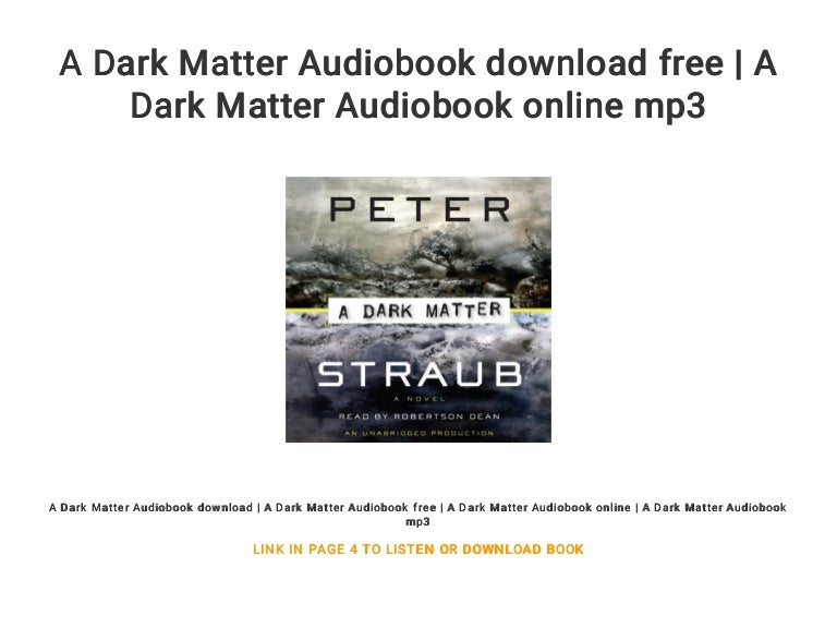 dark matter audio book dark matter audio book