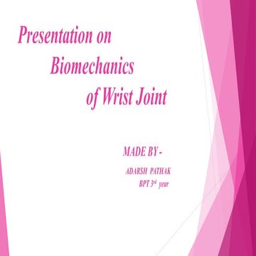 Biomechanics of wrist joint 