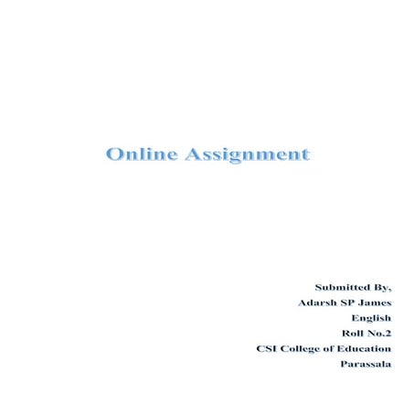 Adarsh sp james, edu 03 assignment