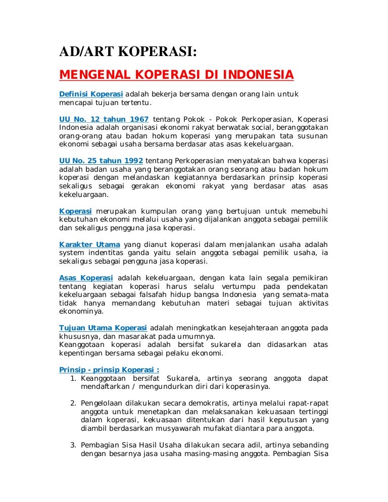 Ad Art Koperasi Mengenal Koperasi Di Ind