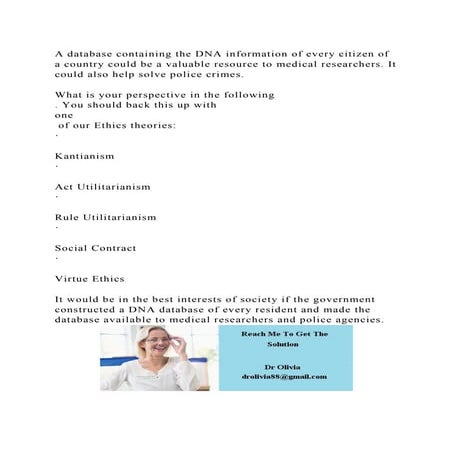 A database containing the DNA information of every citizen of a coun.docx