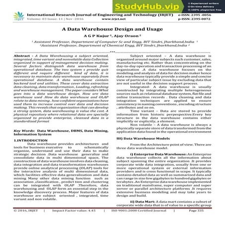 A Data Warehouse Design and Usage.pdf