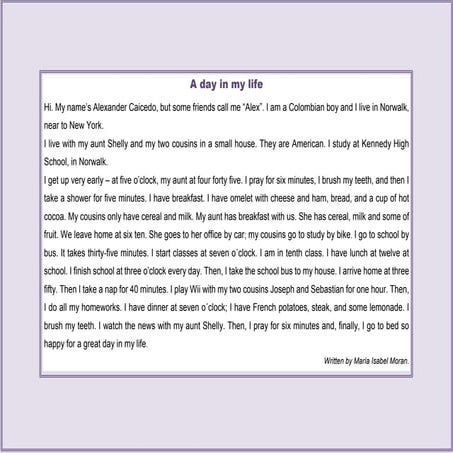 A day in my life | PPT