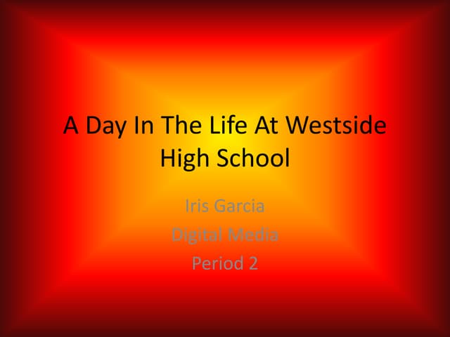A day in the life at westside high
