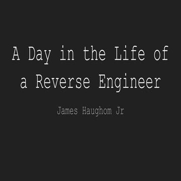 CyCon 2019 - A Day in the Life of a Reverse Engineer